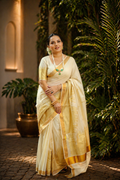Fire Embroidery Cotton Saree