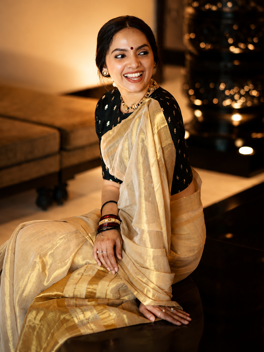 Premium Luxury Linen Tissue Saree