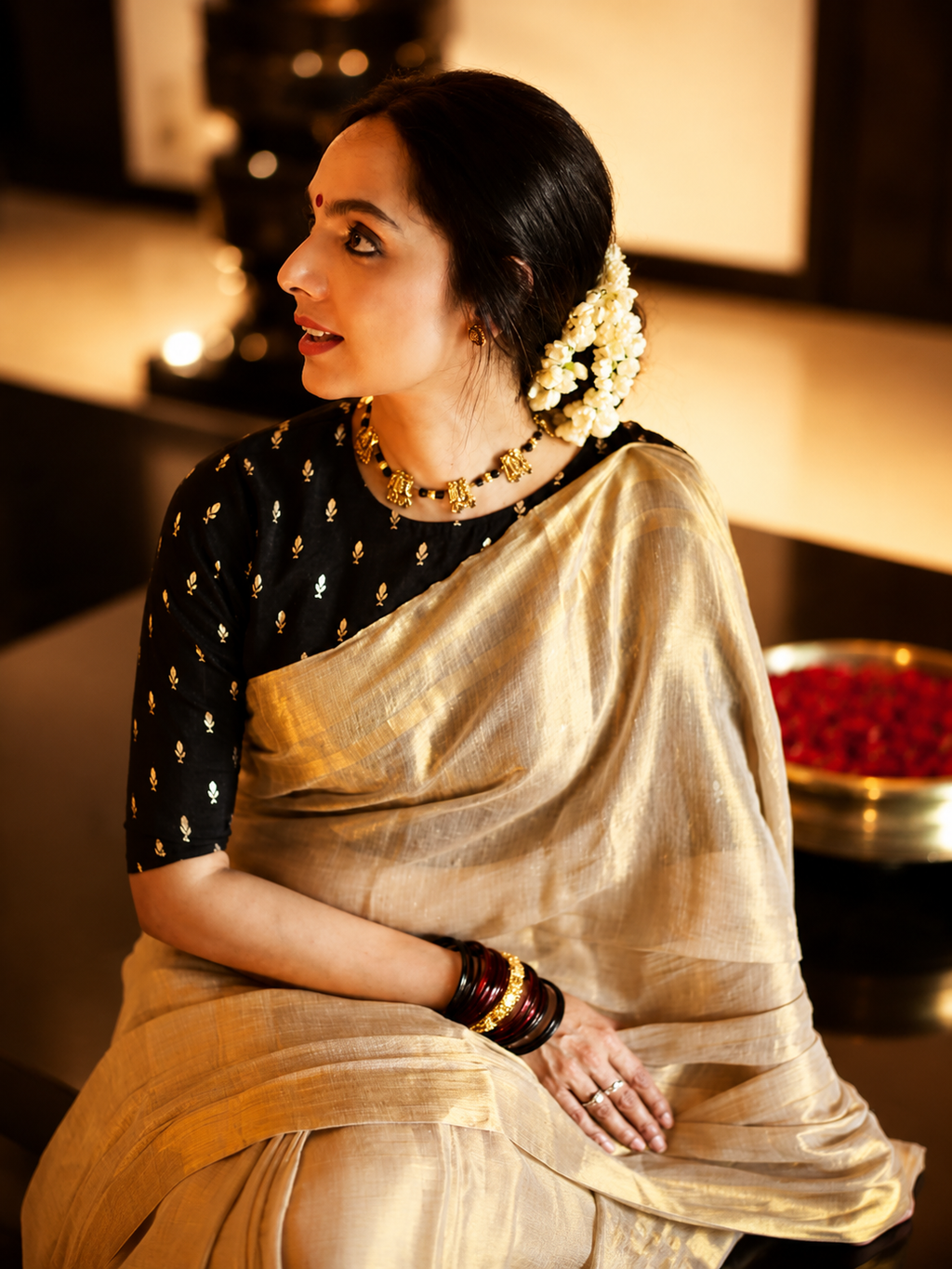 Premium Luxury Linen Tissue Saree