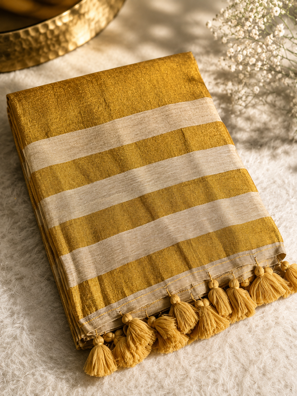 Premium Luxury Linen Tissue Saree