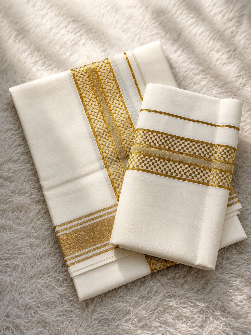 Kasavumaya™ Pure Cotton Kasavu Weave Set Mundu
