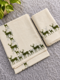 DEER – Printed Cotton Set Mundu 🦌✨