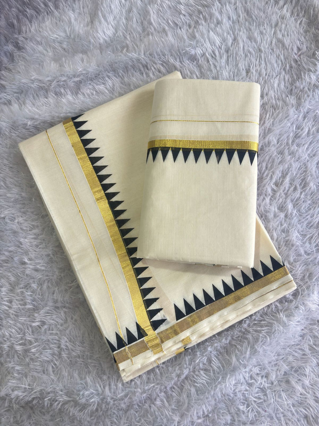 Premium Temple Design Cotton Set Mundu 2.80