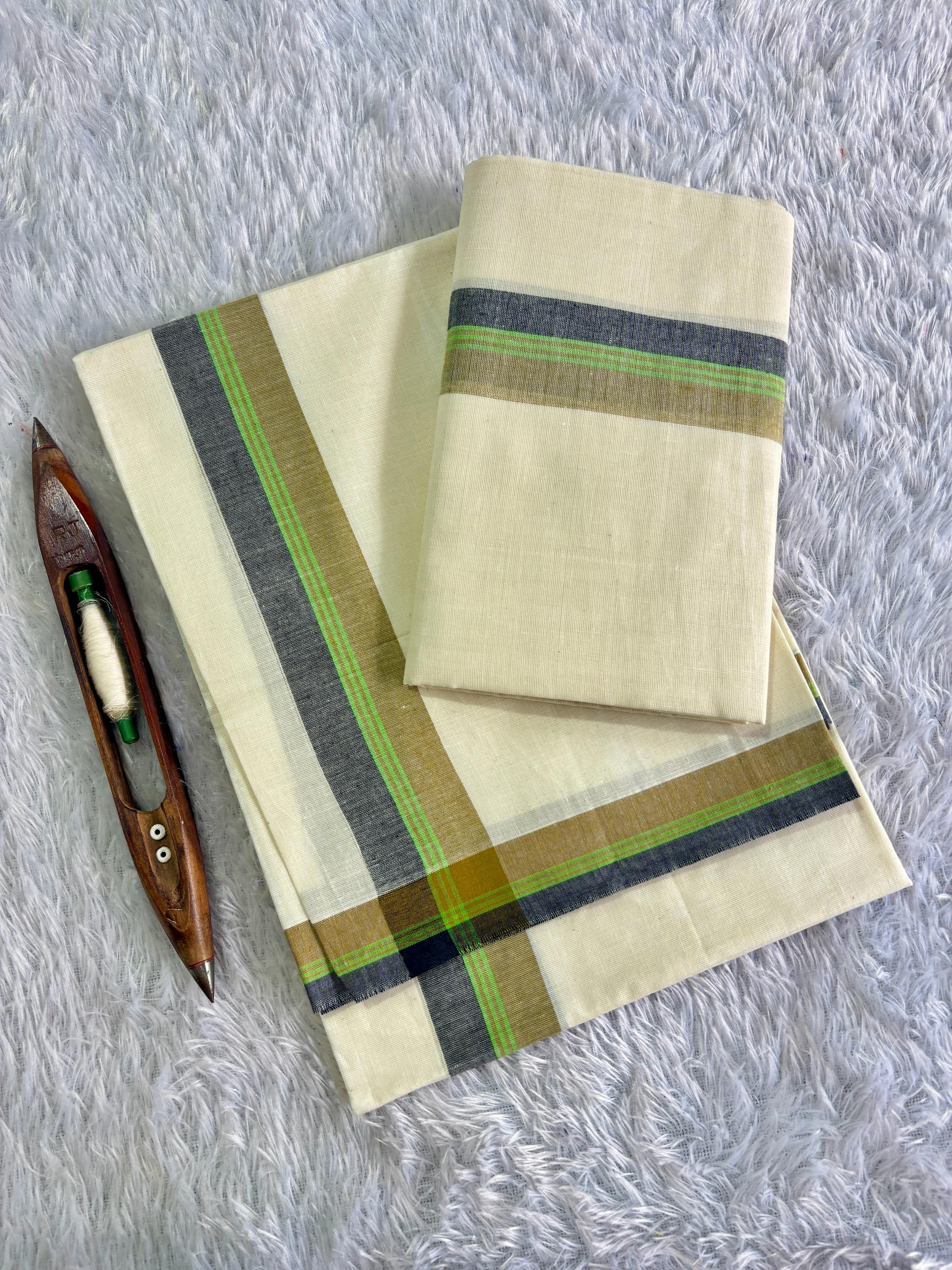 Fancy Mulloth Cotton Set Mundu 2.80