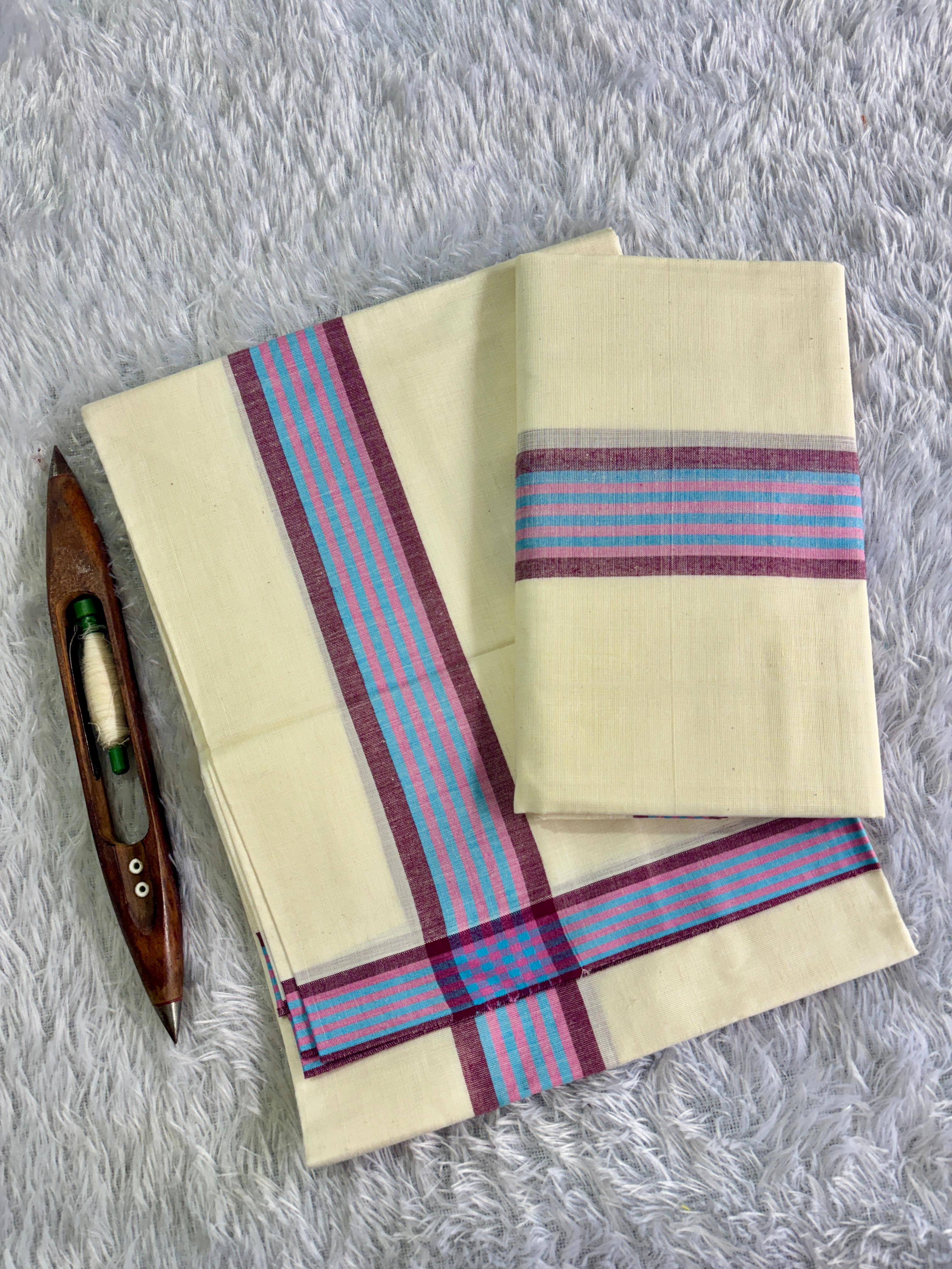 Fancy Mulloth Cotton Set Mundu 2.80