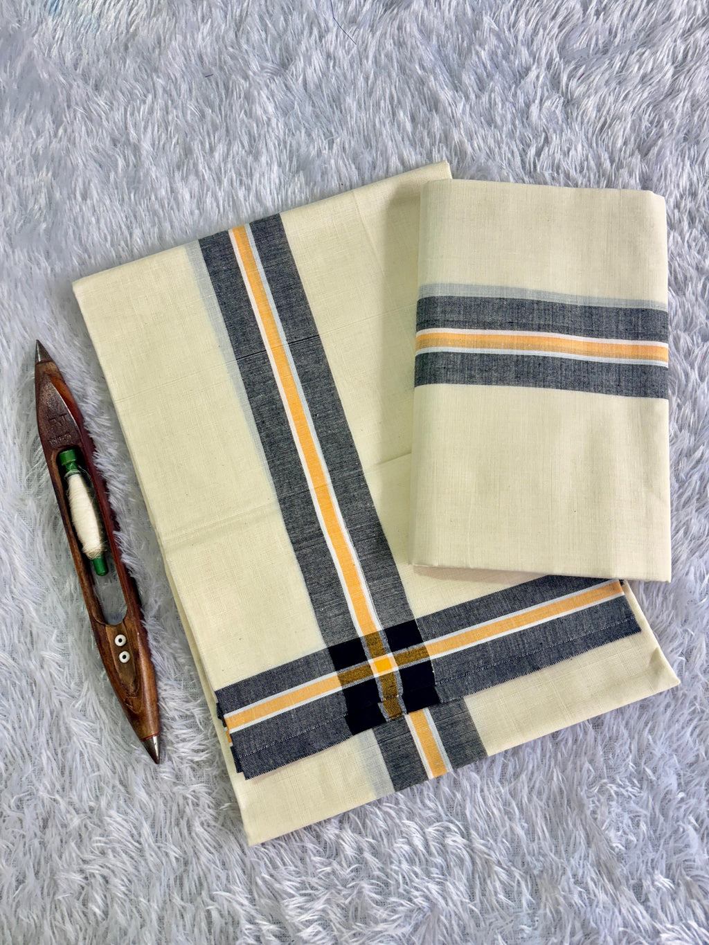 Fancy Mulloth Cotton Set Mundu 2.80
