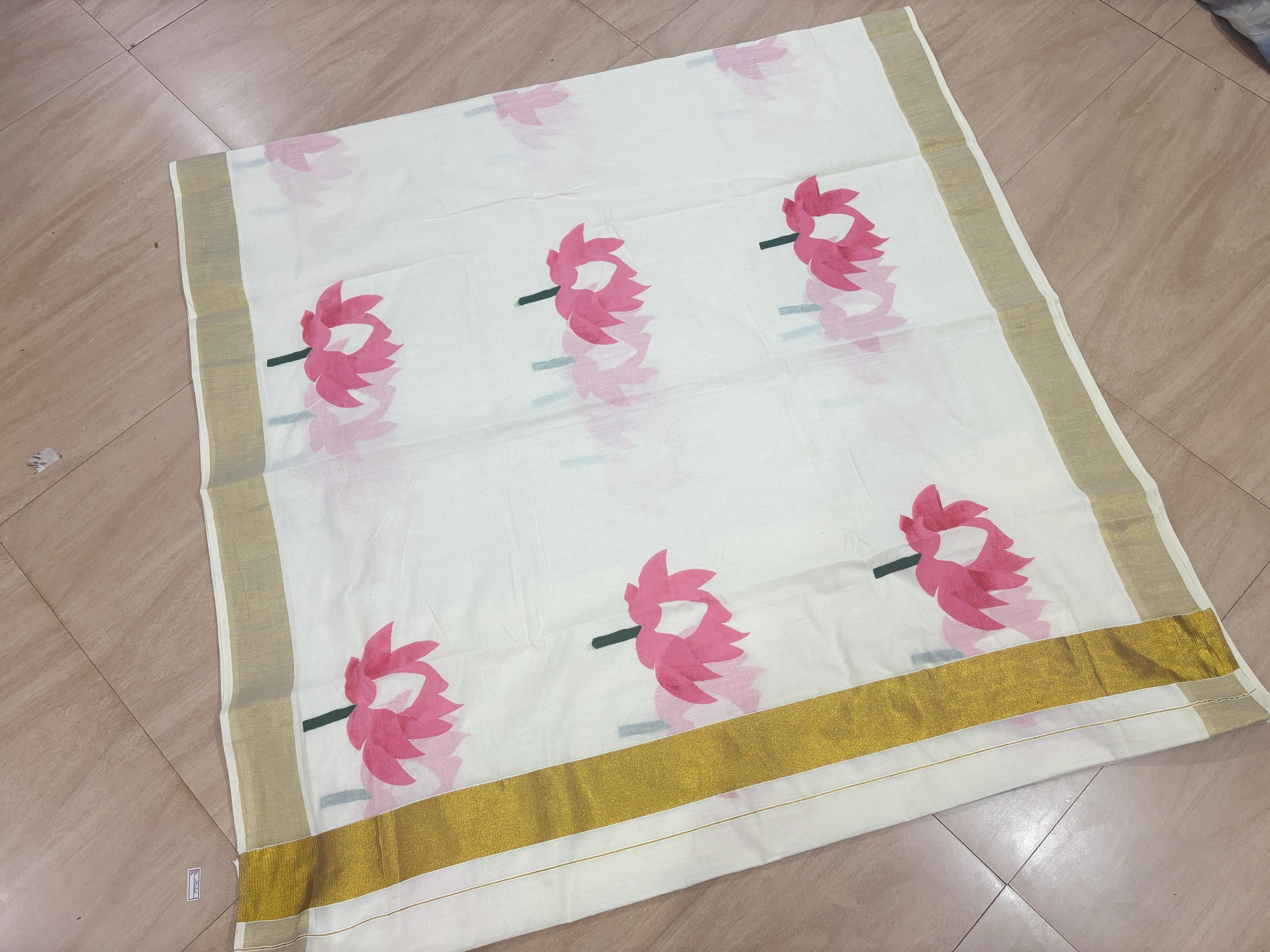 Lotus Cotton Saree