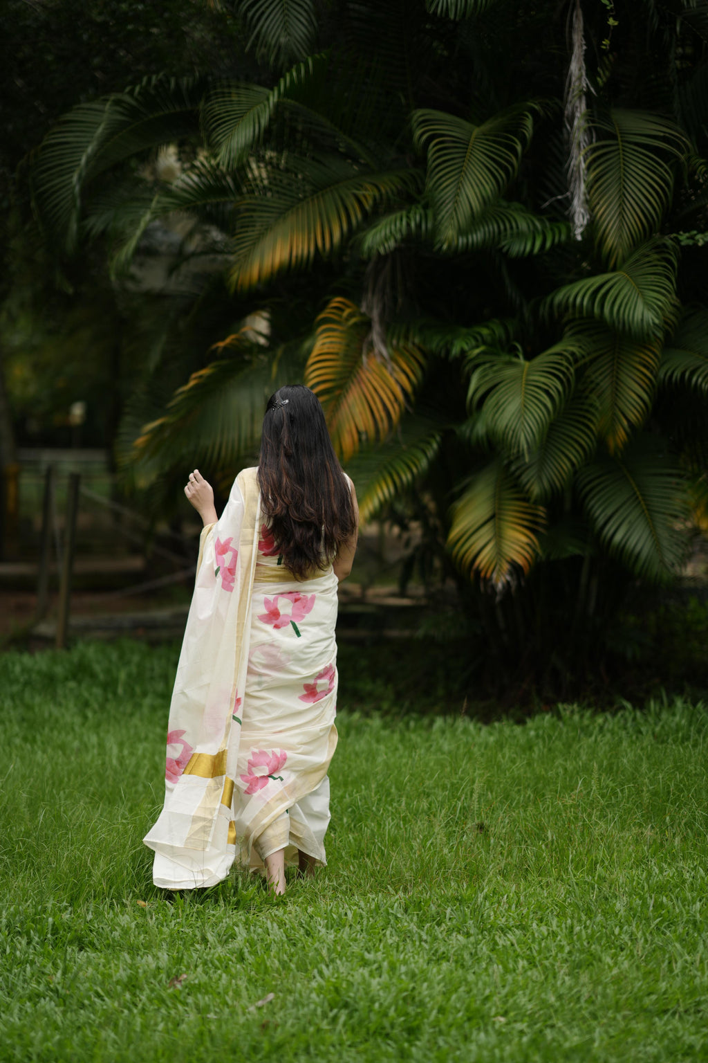 Lotus Cotton Saree