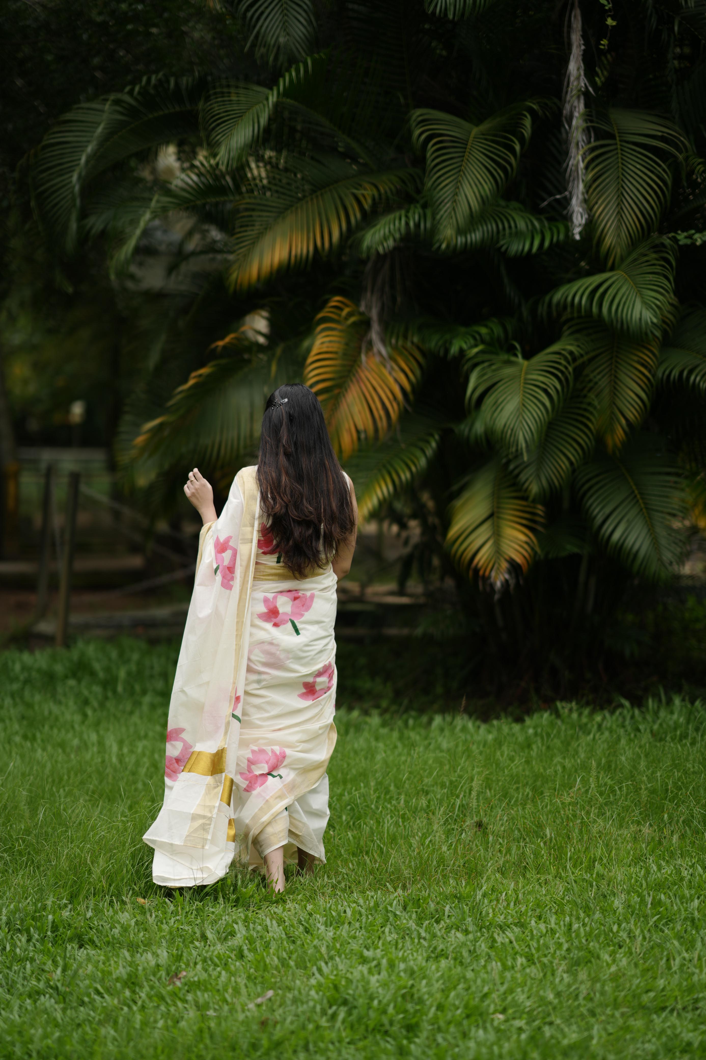Lotus Cotton Saree
