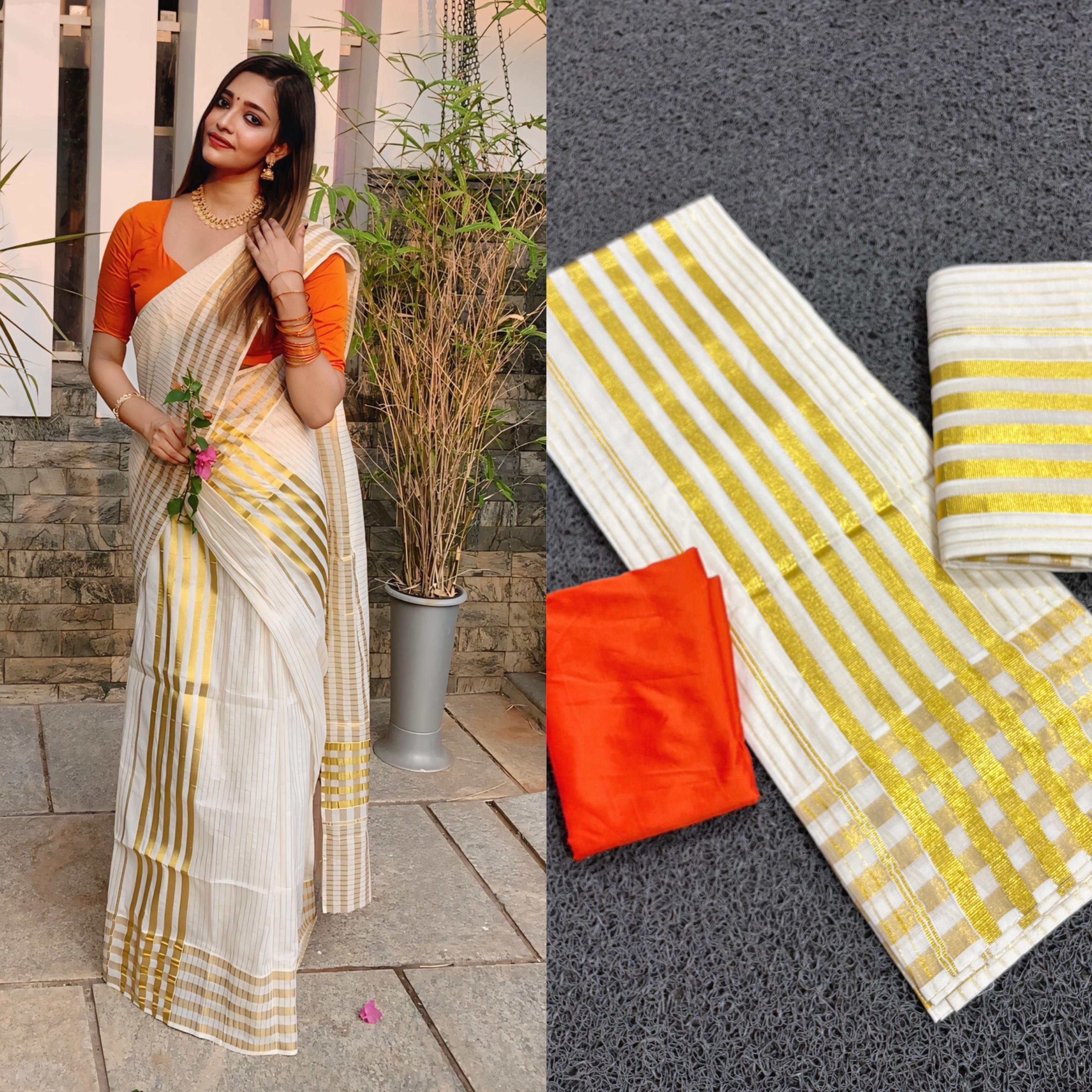 Cotton Lines Set Mundu