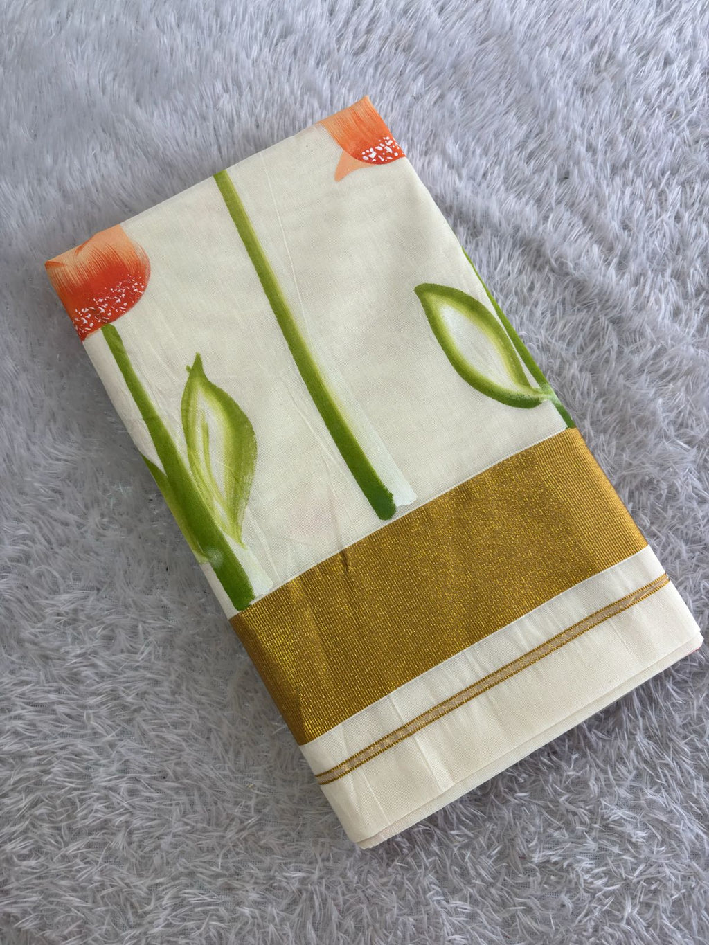 Malisha Brush Painted Cotton Saree