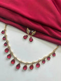 Red stones necklace