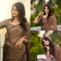 Premium Polka Border Cotton Saree (6.1m)