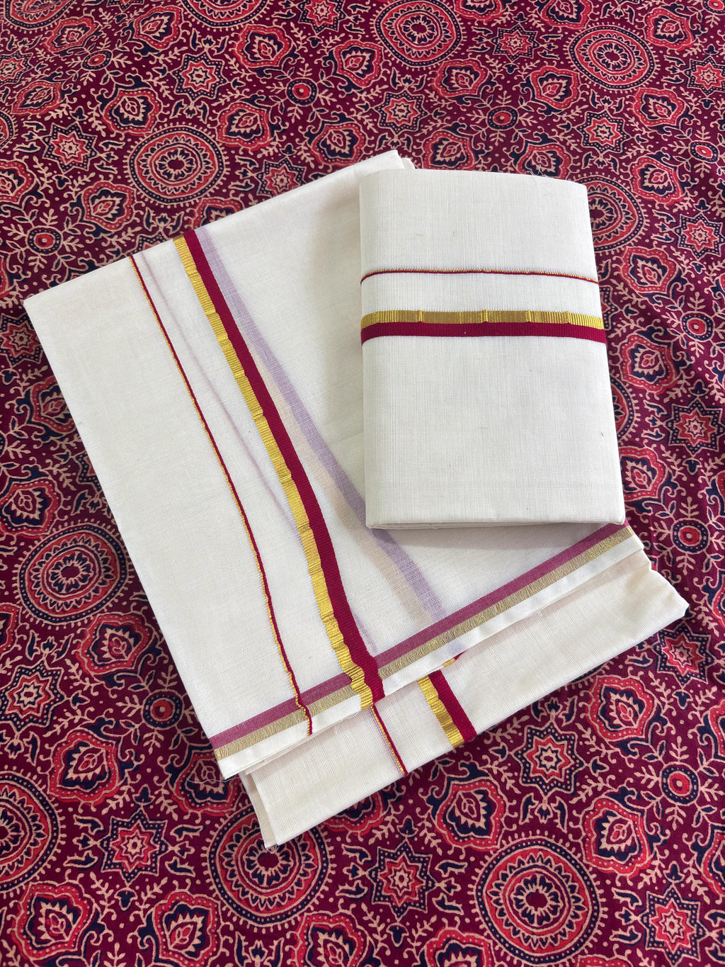 Pulyilakara Kasavu Set Mundu (2.80m)