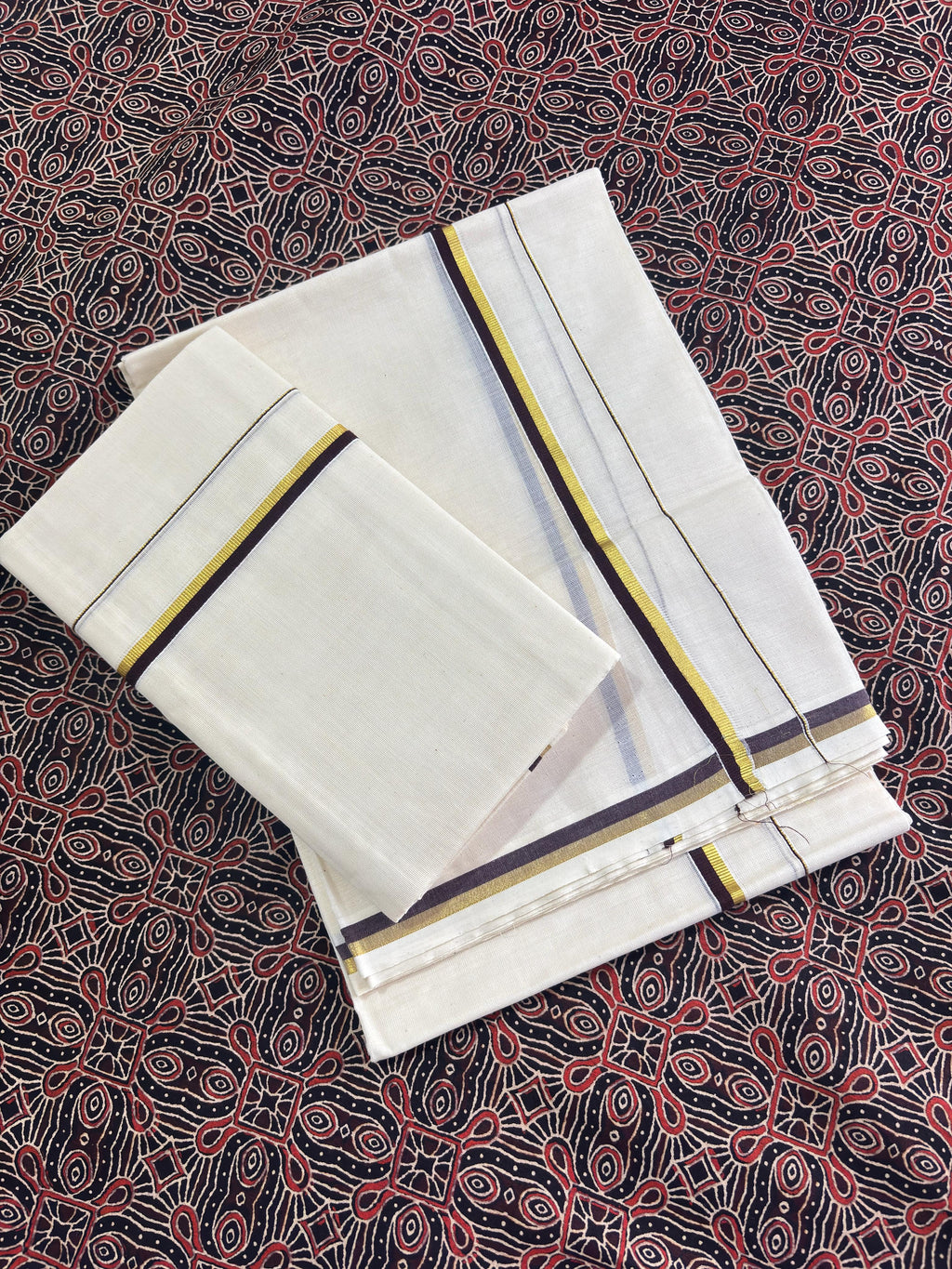 Pulyilakara Kasavu Set Mundu (2.80m)