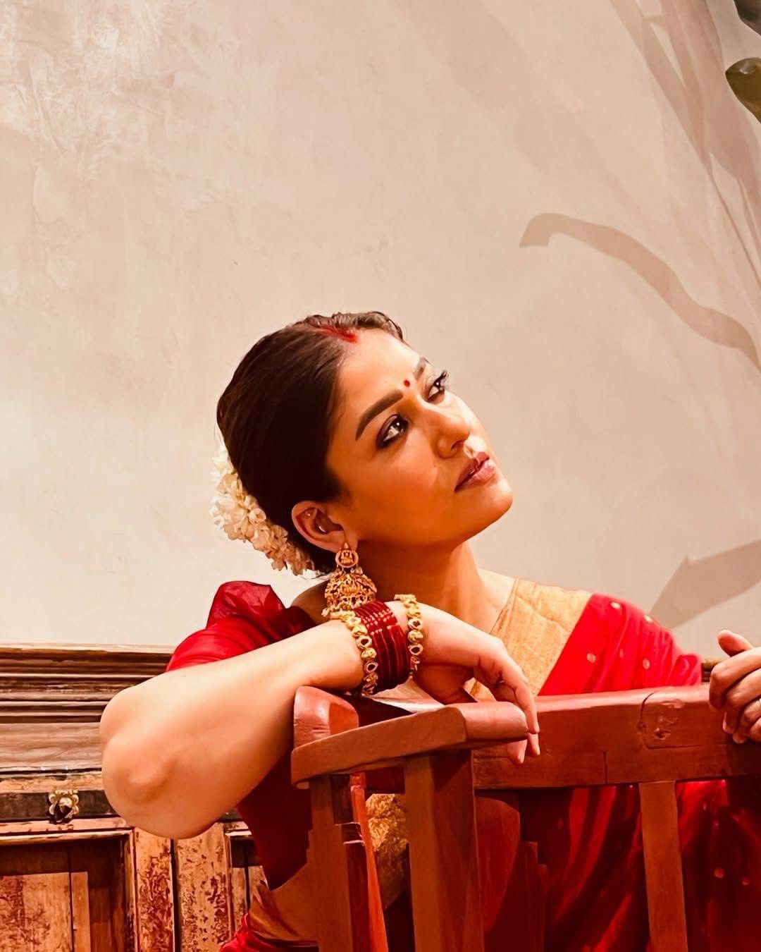 Red Polka Saree