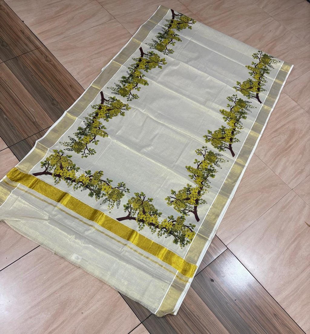 Kanikonna Tissue Set Saree