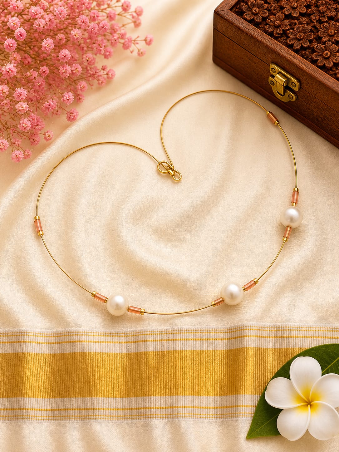 Simple invisible necklace set