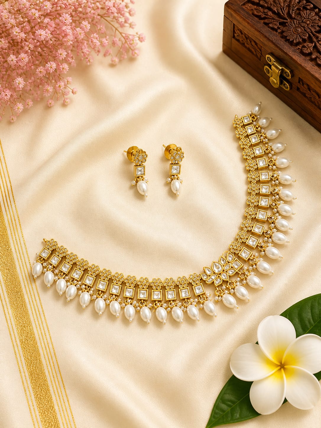 Premium lotus  necklace