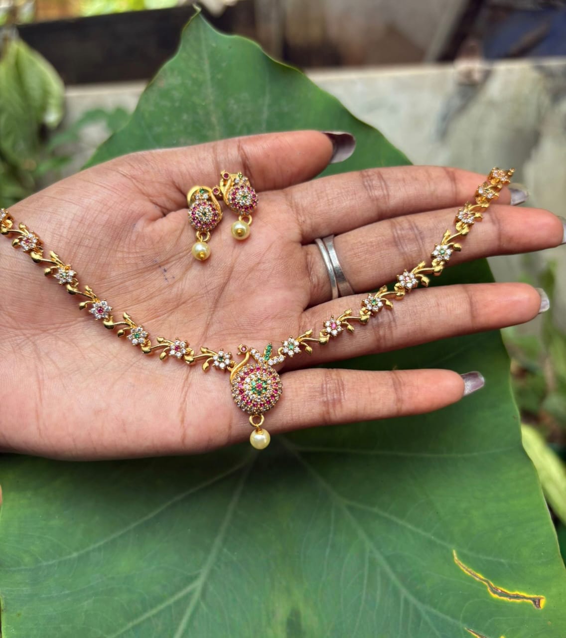 Peacock necklace