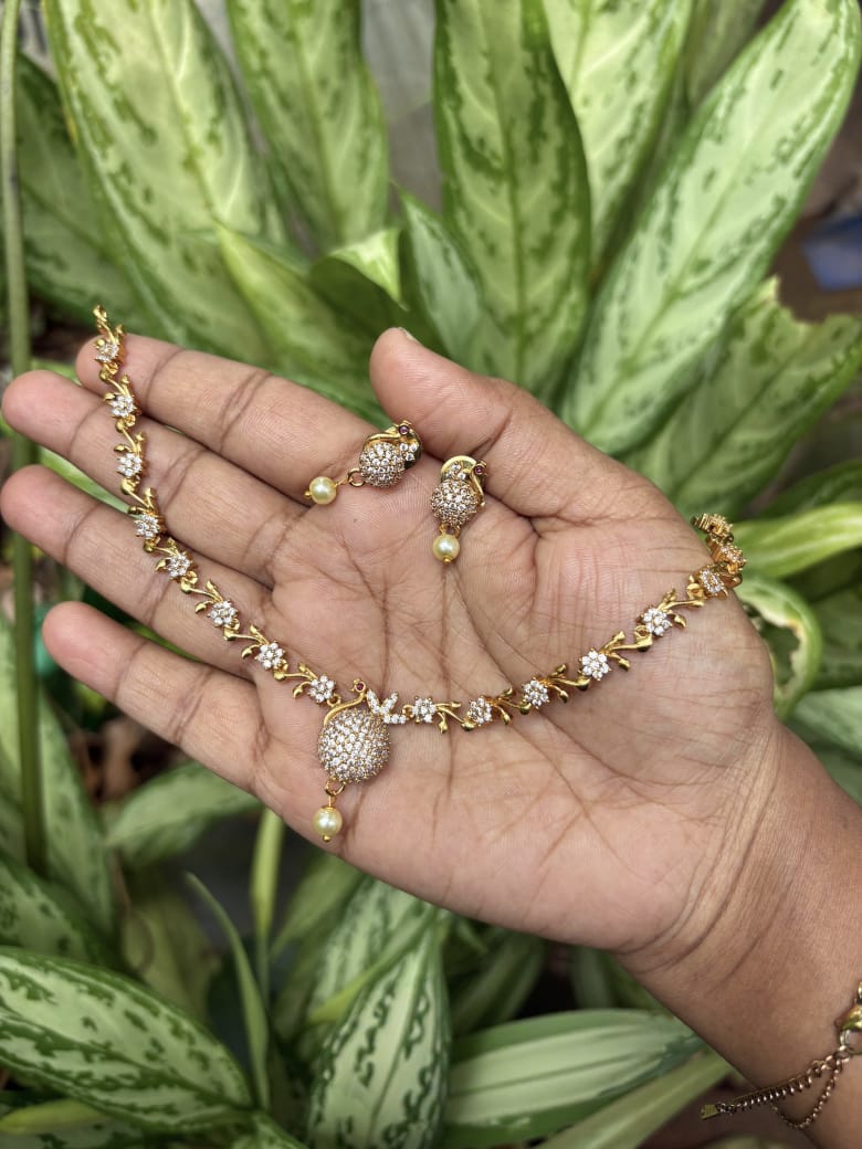 Peacock necklace