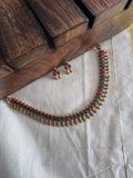 Pink and green necklace